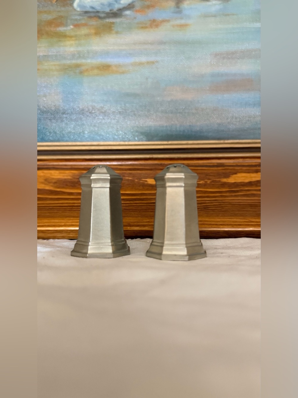 Mini Pewter Salt And Pepper Shakers